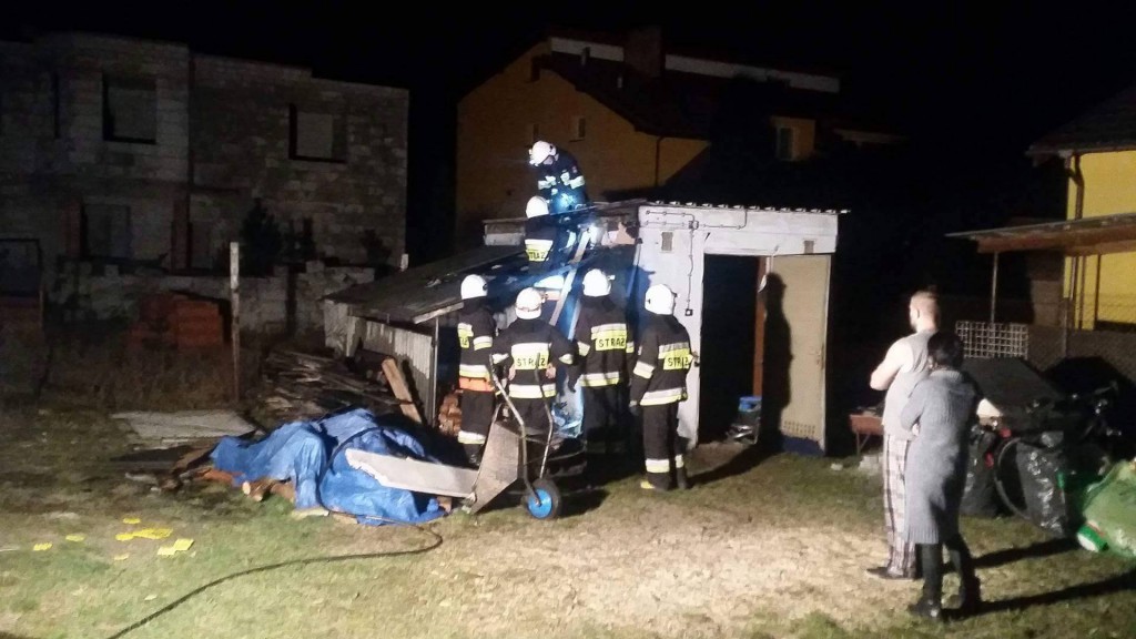 Spalił się budynek gospodarczy