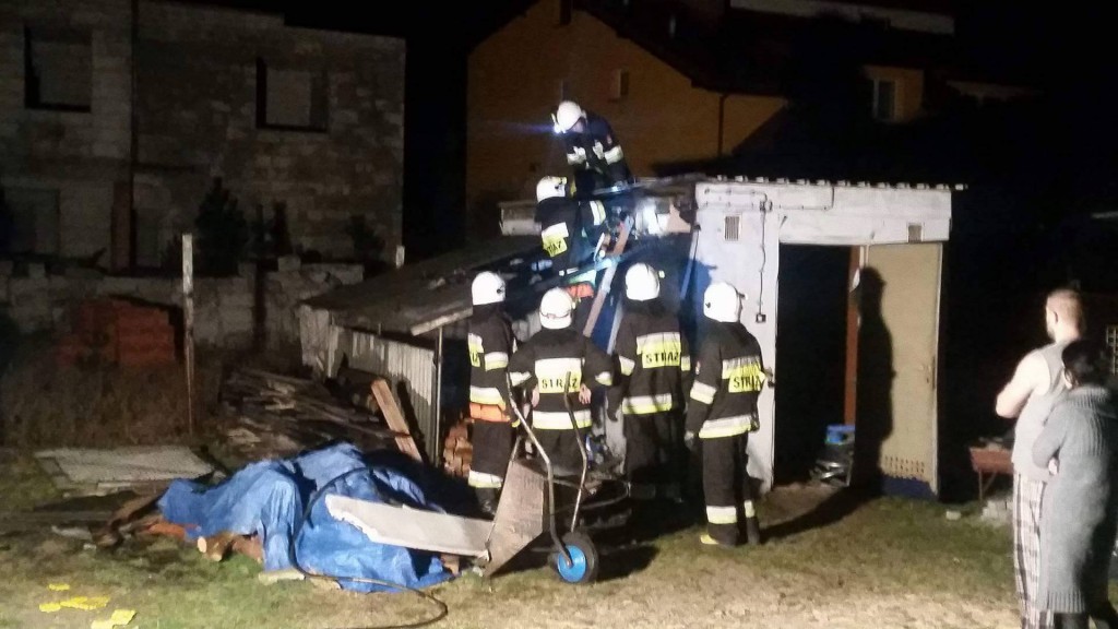 Spalił się budynek gospodarczy