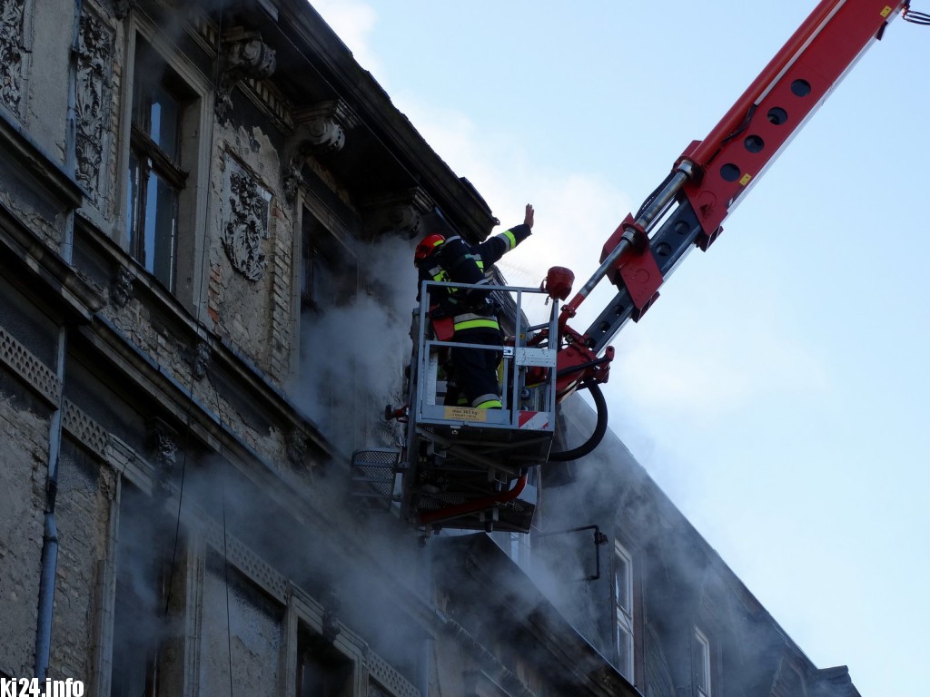 Pożar w centrum. Są poszkodowani