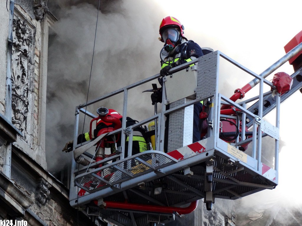 Pożar w centrum. Są poszkodowani