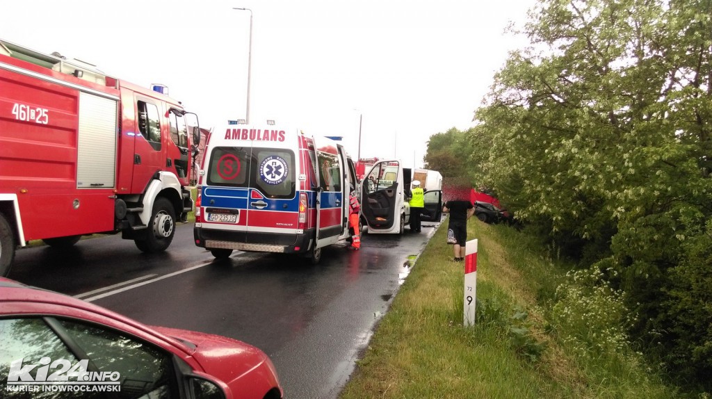 Śmiertelny wypadek w Inowrocławiu. Zderzyły się dwa samochody