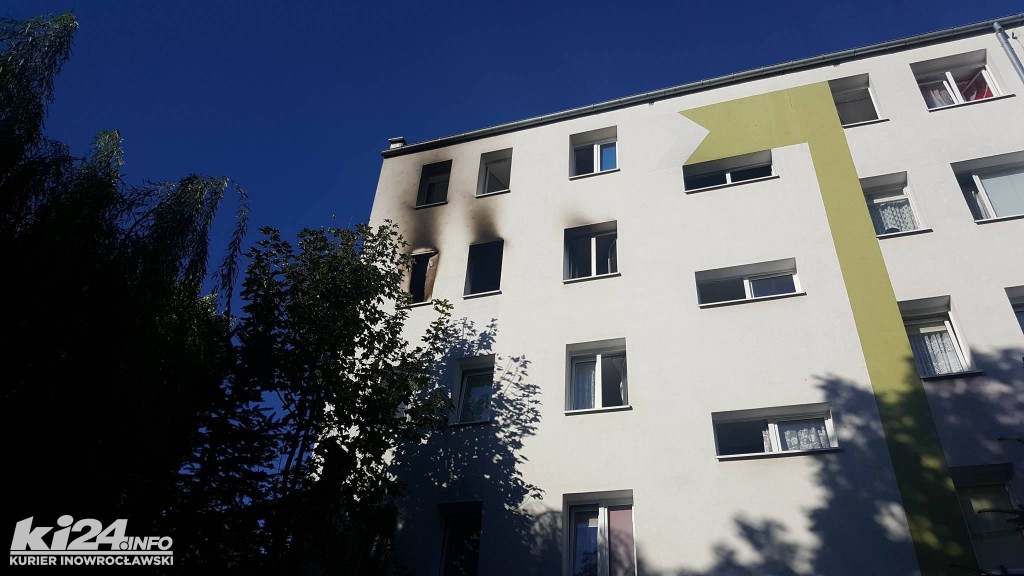 Pożar mieszkania przy ul. Łokietka