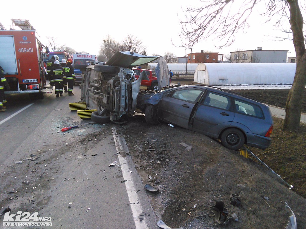 Groźny wypadek pod Gniewkowem