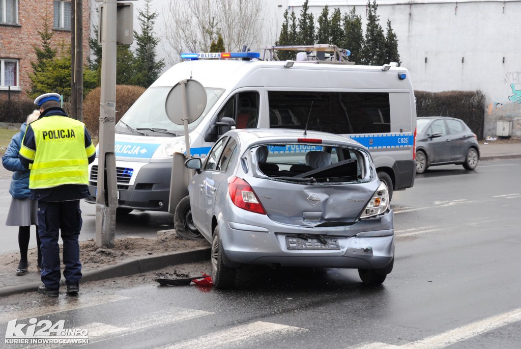 Kraksa w centrum Inowrocławia