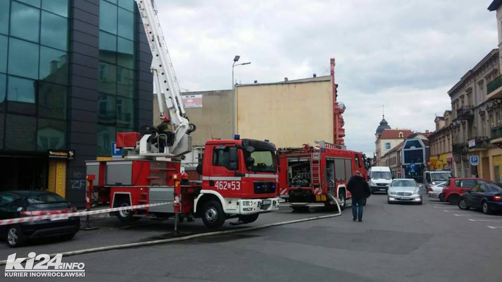 Strażacka akcja w centrum miasta
