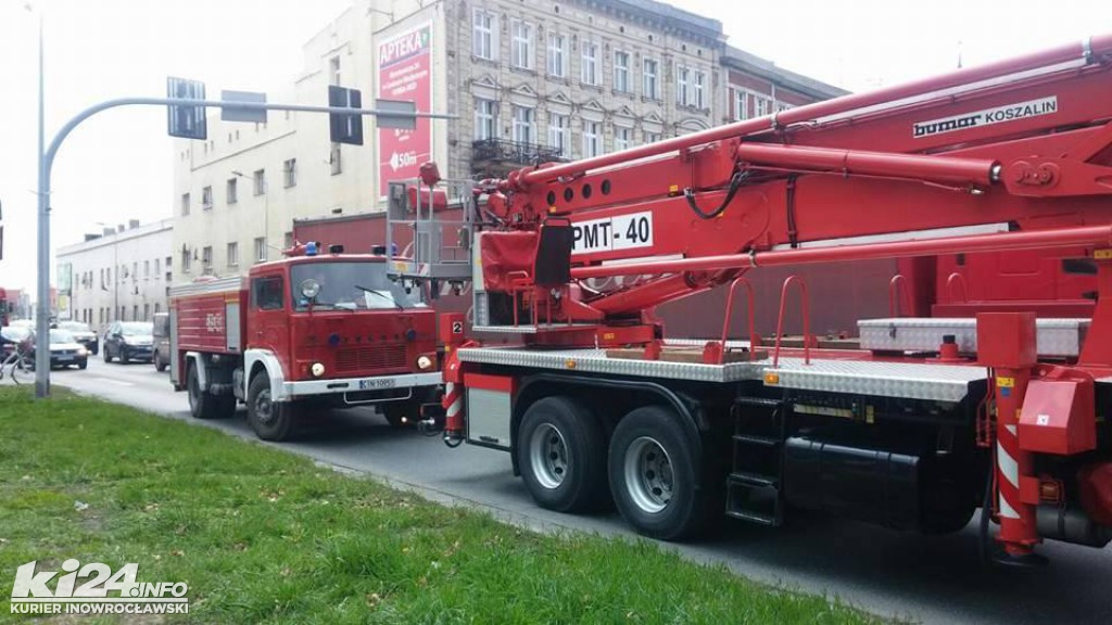 Strażacka akcja w centrum miasta