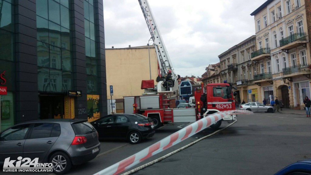 Strażacka akcja w centrum miasta