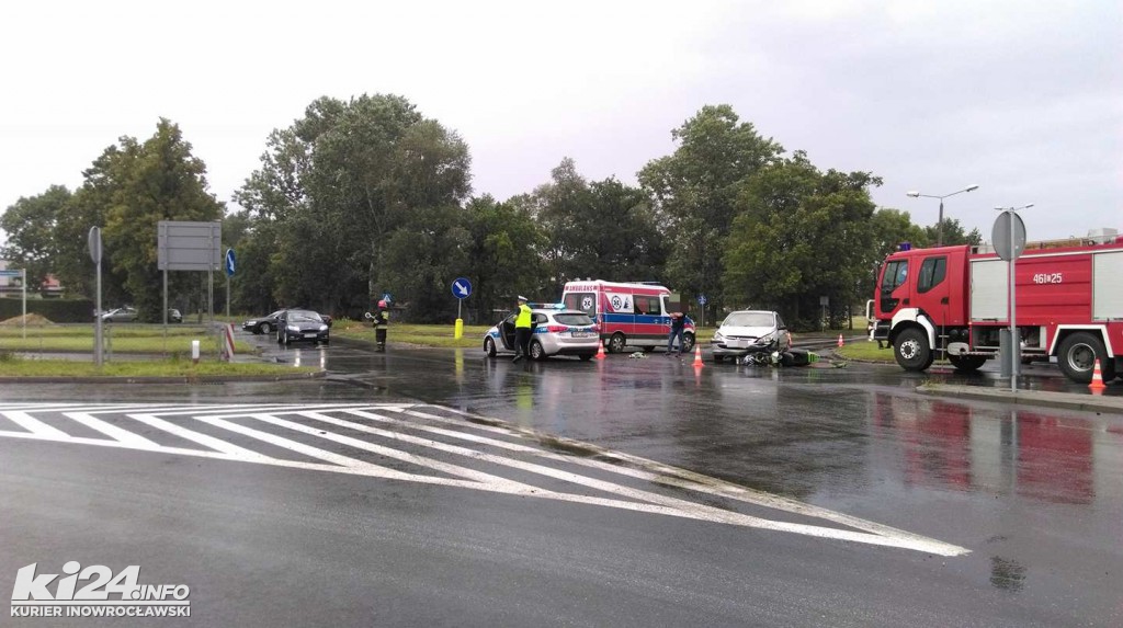 Skuter zderzył się z peugeotem