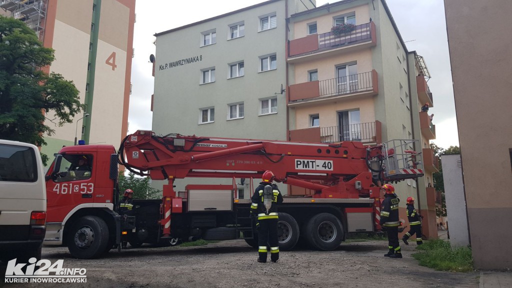 Pożar w bloku przy ul. Wawrzyniaka