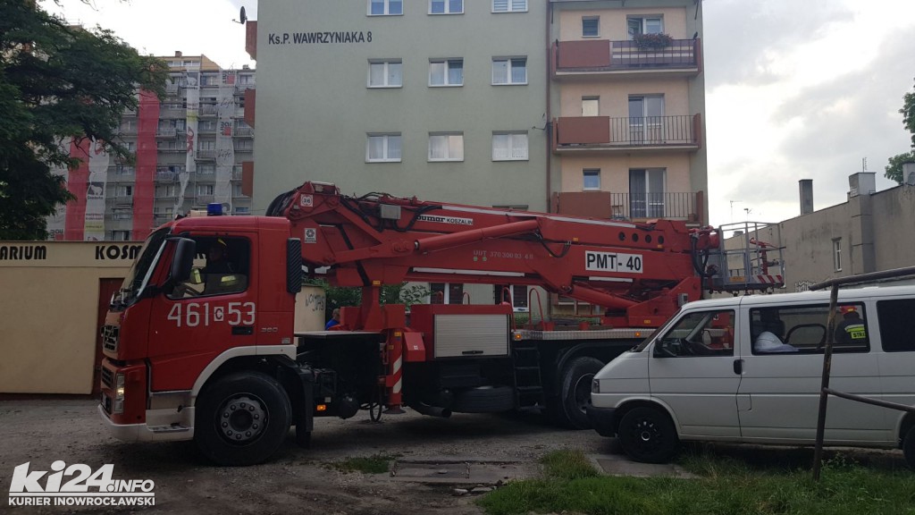 Pożar w bloku przy ul. Wawrzyniaka