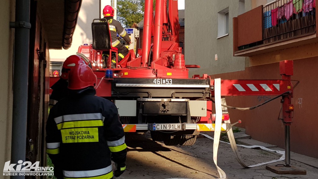 Pożar w bloku przy ul. Wawrzyniaka