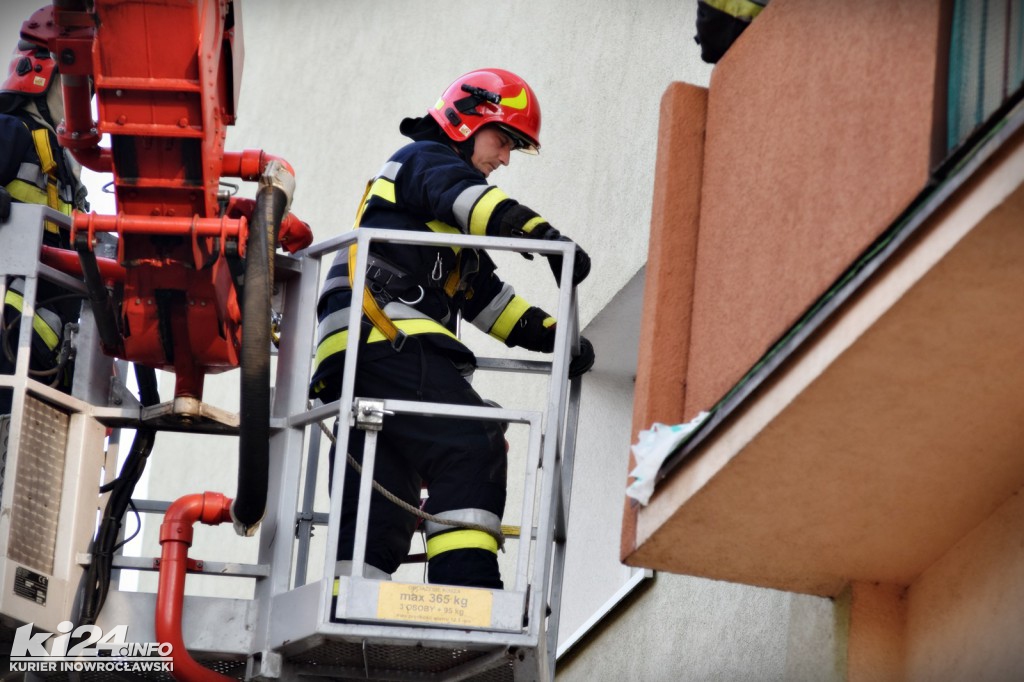 Pożar w bloku przy ul. Wawrzyniaka