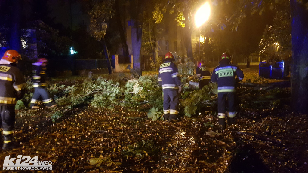 Wiatr i deszcze szaleją w Inowrocławiu