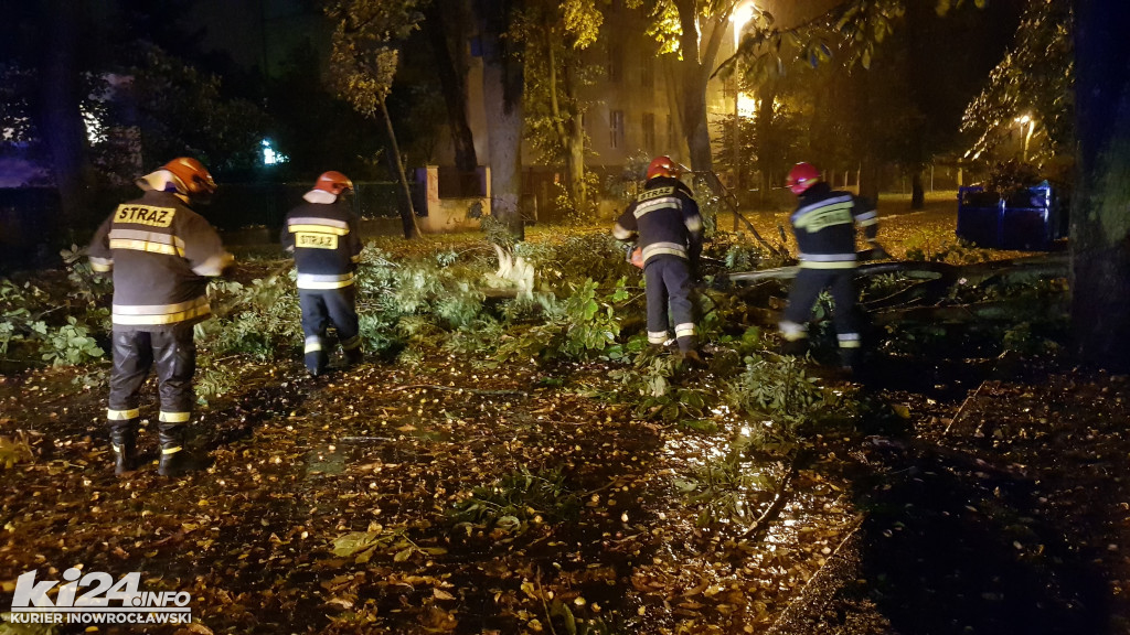 Wiatr i deszcze szaleją w Inowrocławiu