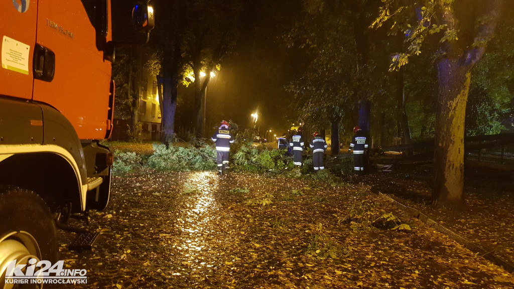 Wiatr i deszcze szaleją w Inowrocławiu
