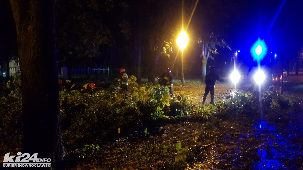 Wiatr i deszcze szaleją w Inowrocławiu