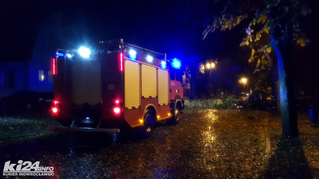 Wiatr i deszcze szaleją w Inowrocławiu
