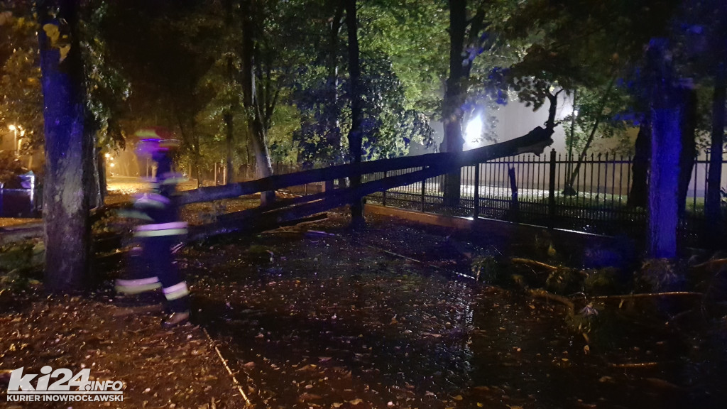 Wiatr i deszcze szaleją w Inowrocławiu
