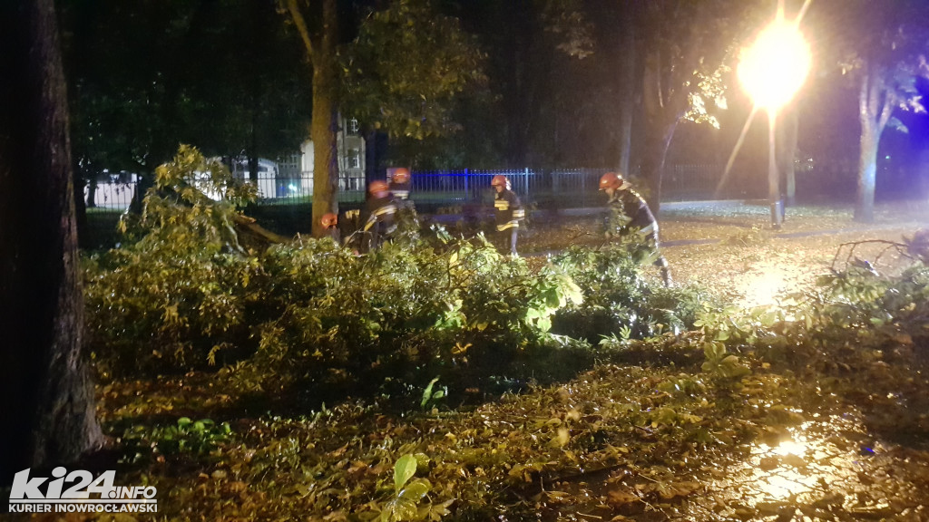 Wiatr i deszcze szaleją w Inowrocławiu