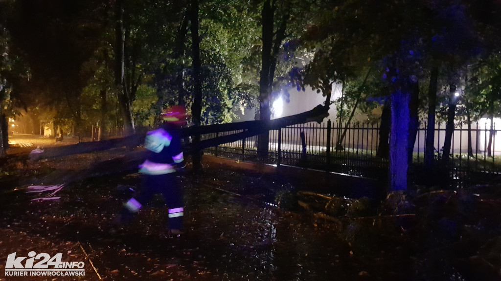 Wiatr i deszcze szaleją w Inowrocławiu