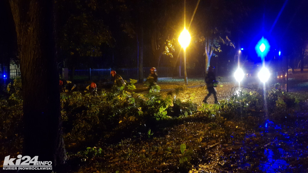 Wiatr i deszcze szaleją w Inowrocławiu