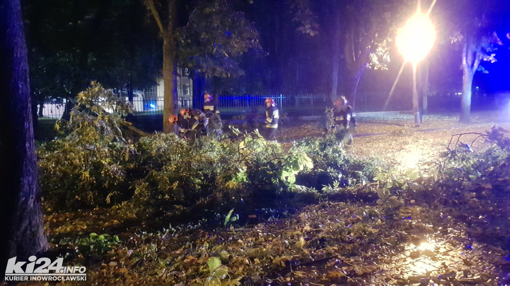 Wiatr i deszcze szaleją w Inowrocławiu
