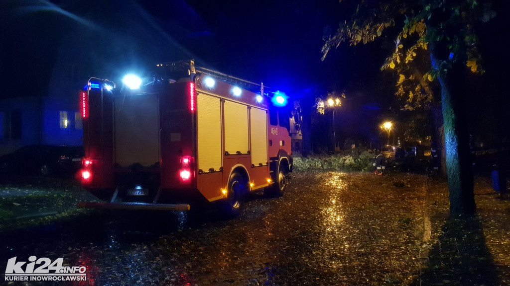 Wiatr i deszcze szaleją w Inowrocławiu