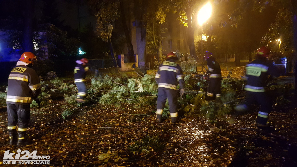 Wiatr i deszcze szaleją w Inowrocławiu