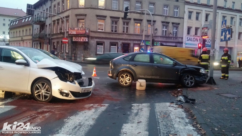 Kolizja w centrum Inowrocławia