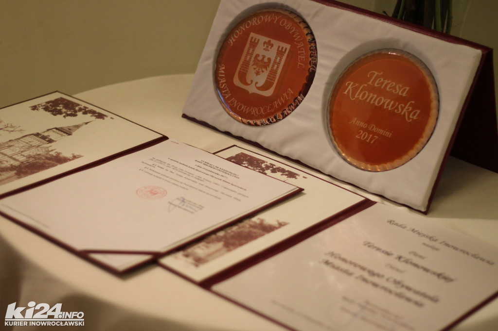 Teresa Klonowska nowym Honorowym Obywatelem Miasta Inowrocławia