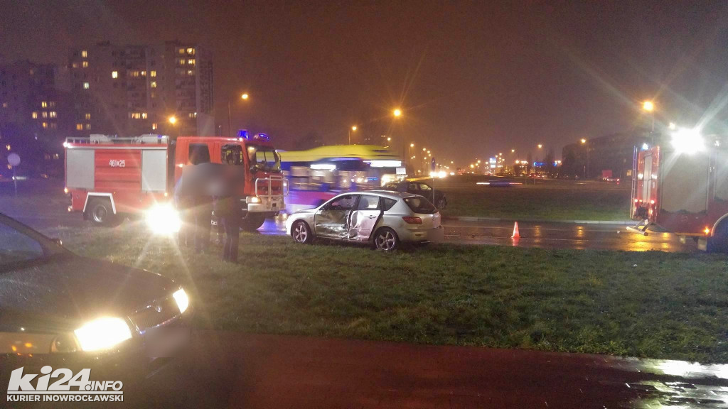 Kraksa na skrzyżowaniu na Rąbinie