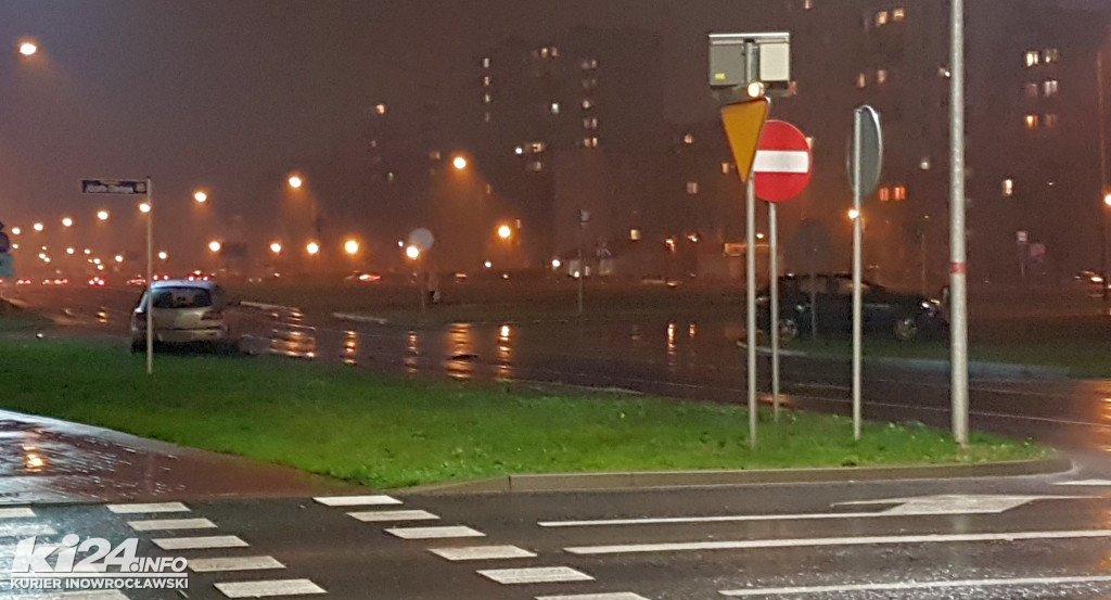 Kraksa na skrzyżowaniu na Rąbinie