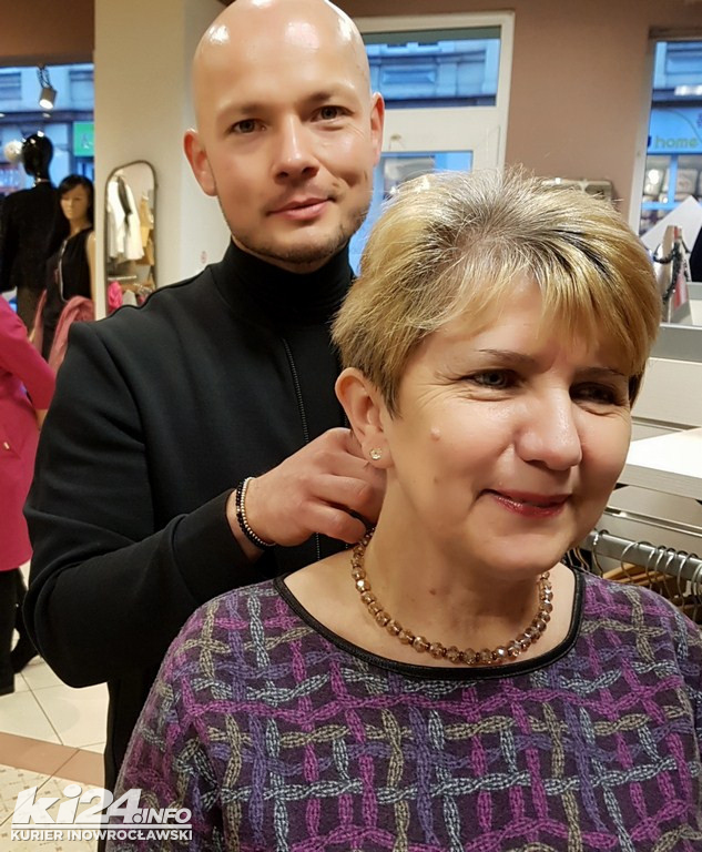 Dawid Kołacz w inowrocławskim butiku