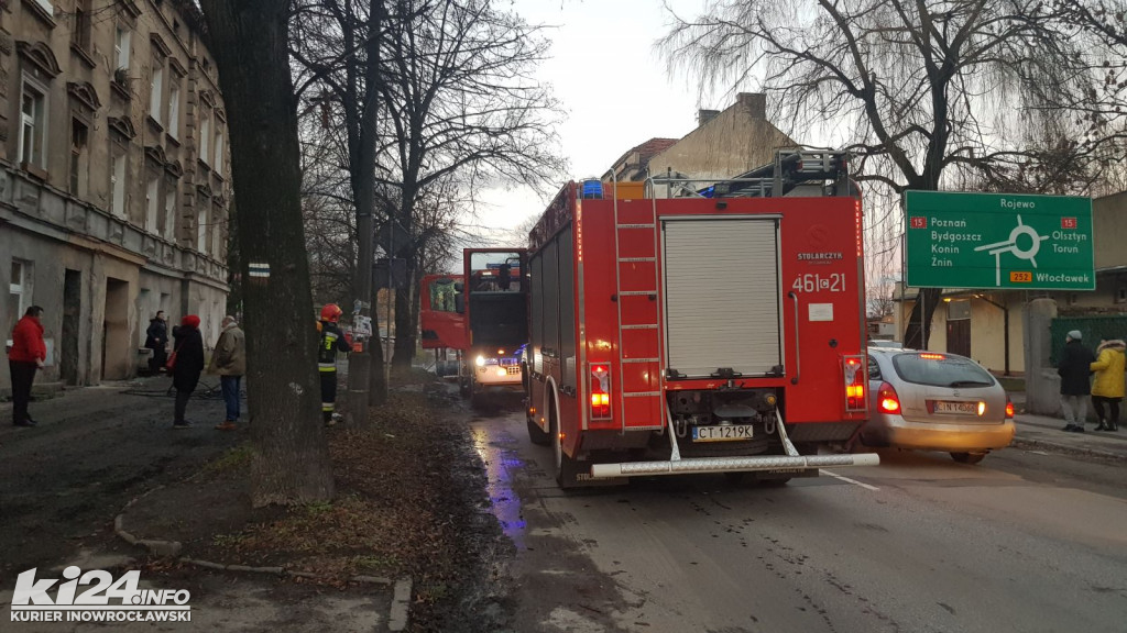 Pożar w kamienicy w centrum
