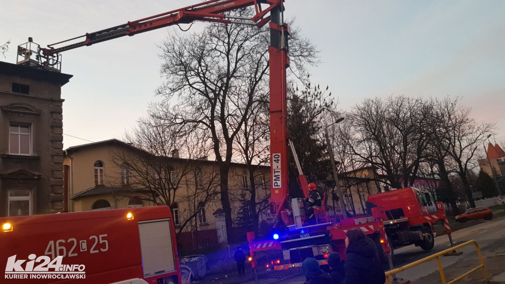 Pożar w kamienicy w centrum