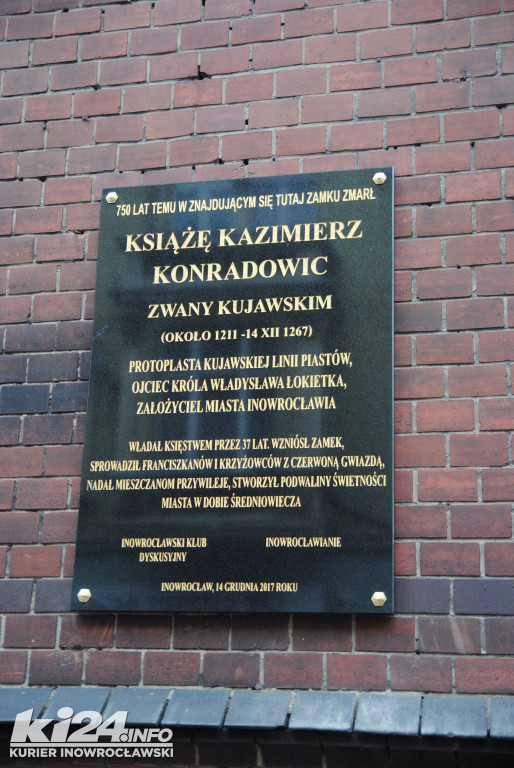 Odsłonięcie tablicy upamiętniającej księcia Kazimierza Konradowica
