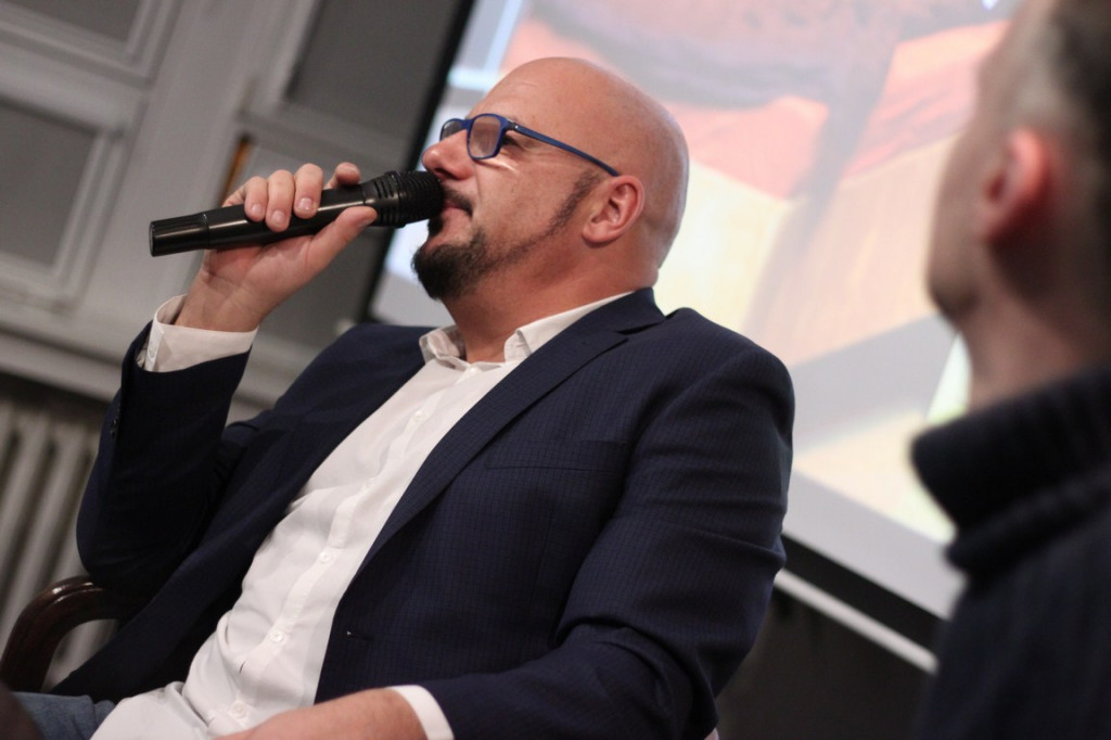 Piotr Gąsowski w Bibliotece Miejskiej