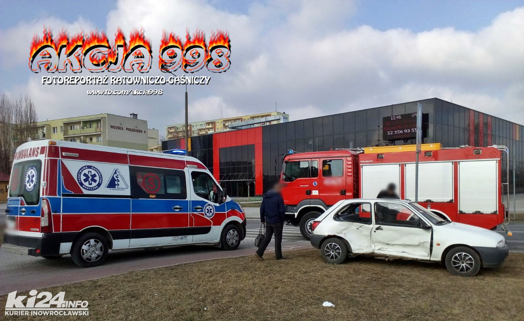 Kraksa na skrzyżowaniu przy rąbińskim pawilonie