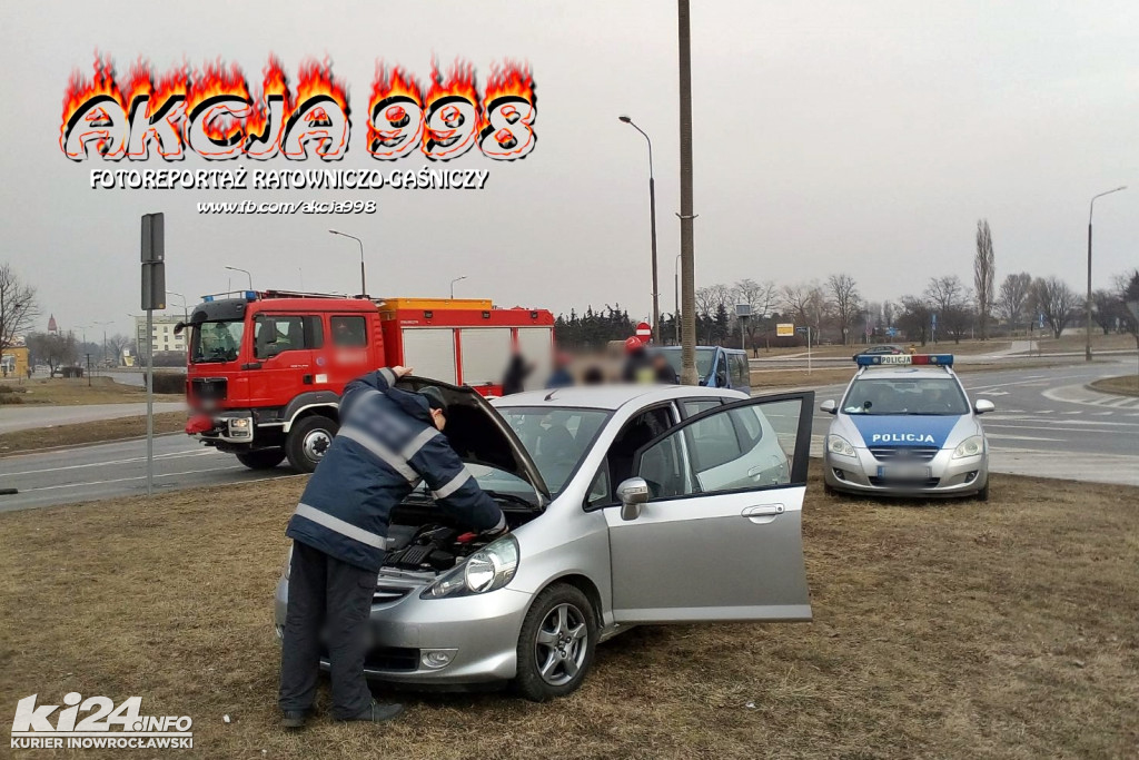Kolizja na Rąbinie przy pawilonie