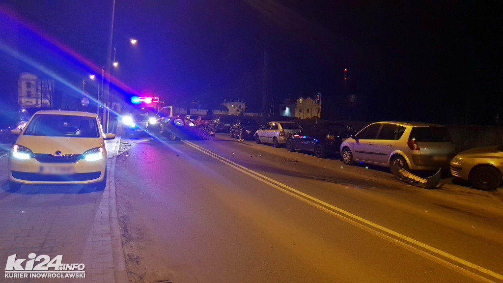 Nocna kraksa na ul. Krzywoustego