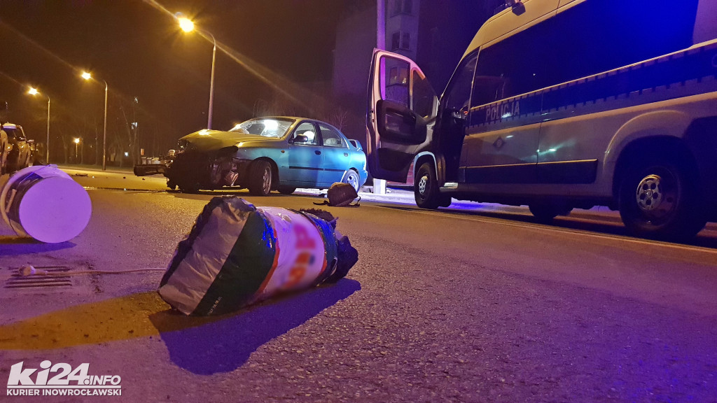 Nocna kraksa na ul. Krzywoustego