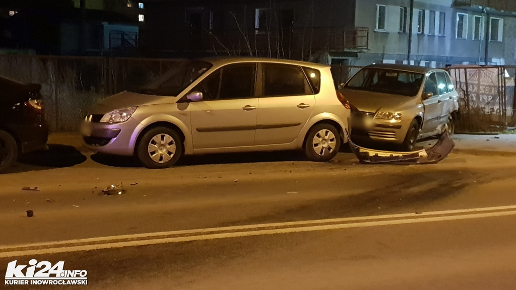 Nocna kraksa na ul. Krzywoustego