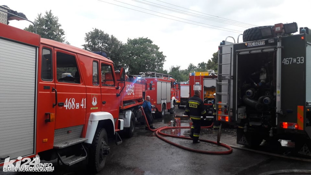 Pożar składowiska odpadów w Wielowsi