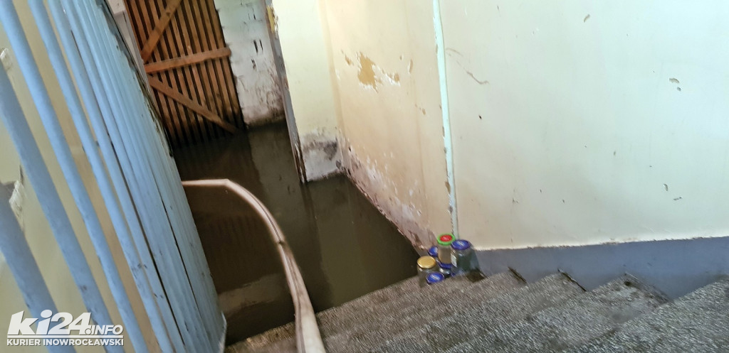 Intensywne deszcze zalewają Inowrocław