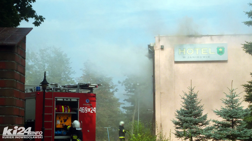 Pożar hotelu w Janikowie