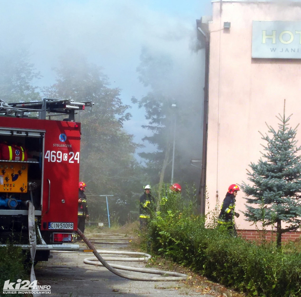 Pożar hotelu w Janikowie