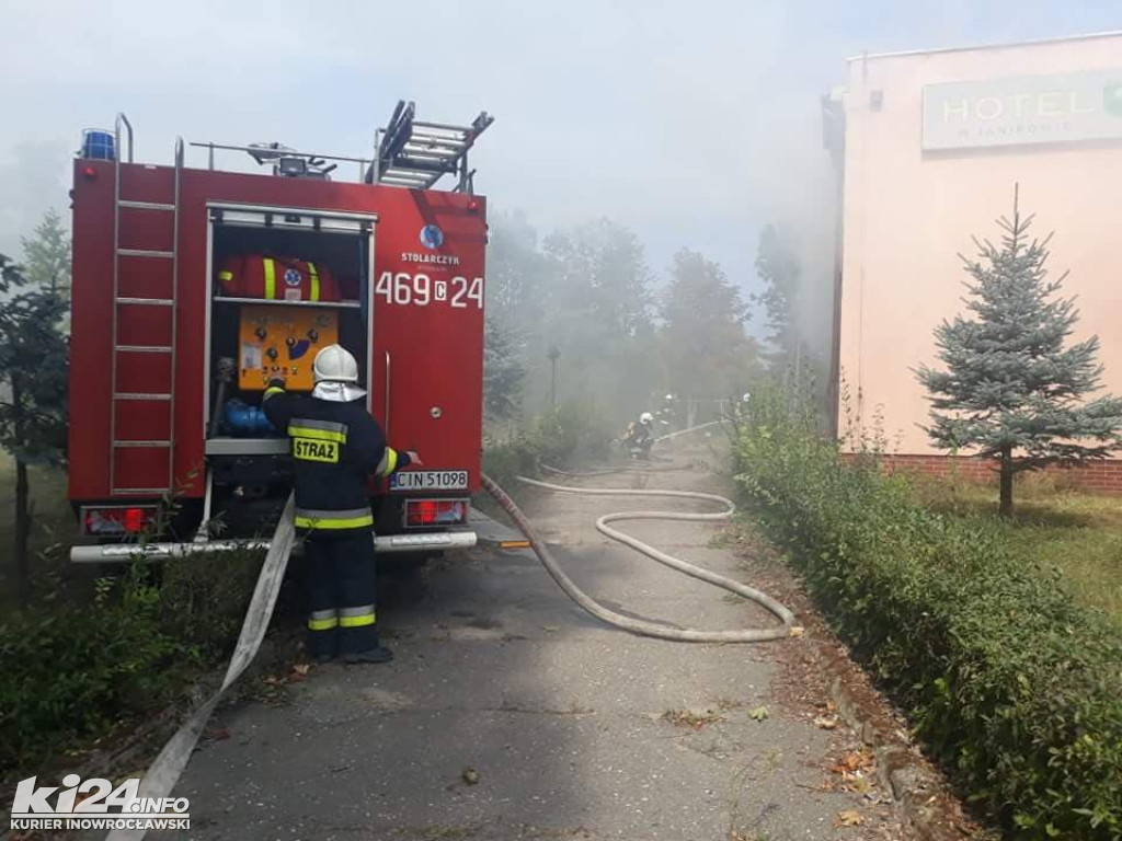Pożar hotelu w Janikowie
