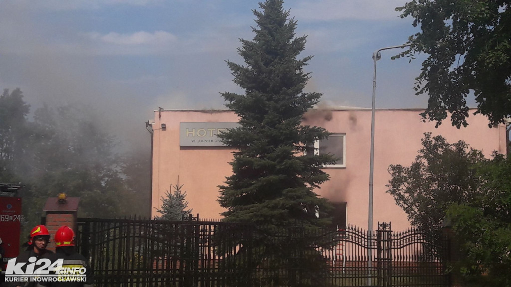 Pożar hotelu w Janikowie