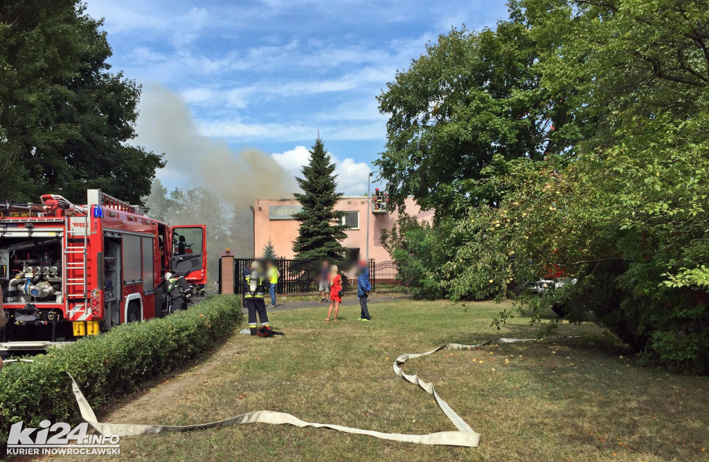 Pożar hotelu w Janikowie
