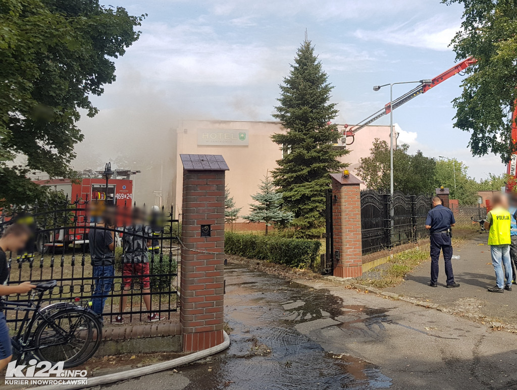 Pożar hotelu w Janikowie